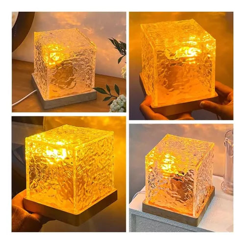 Lámpara Cubo De Cristal